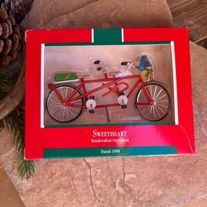 Hallmark Sweetheart Red Bicycle Red Tandem Keepsake Ornament New in Box